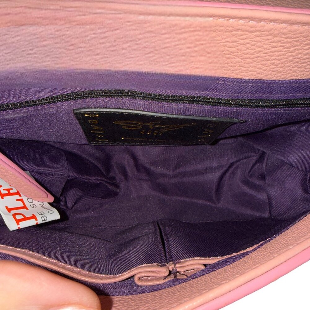 Sharif Legacy Leather Embroidered Shoulder Crossbody Saddle Bag - Sample Bag - Picture 10 of 15